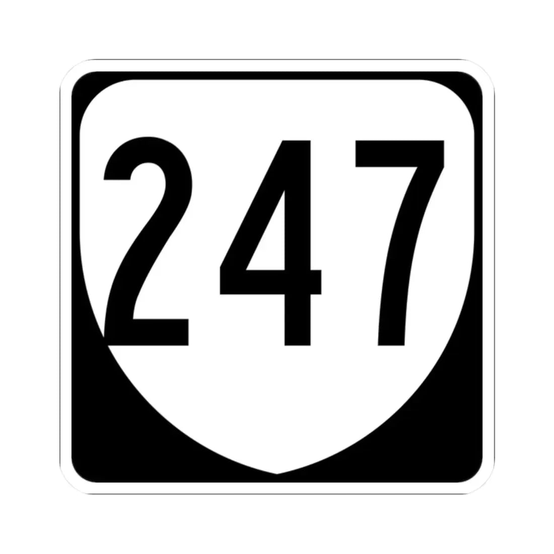 Virginia 247 1980 (Virginia) (Road Sign) STICKER Vinyl Kiss-Cut Decal 2 Inch White - The Sticker Space