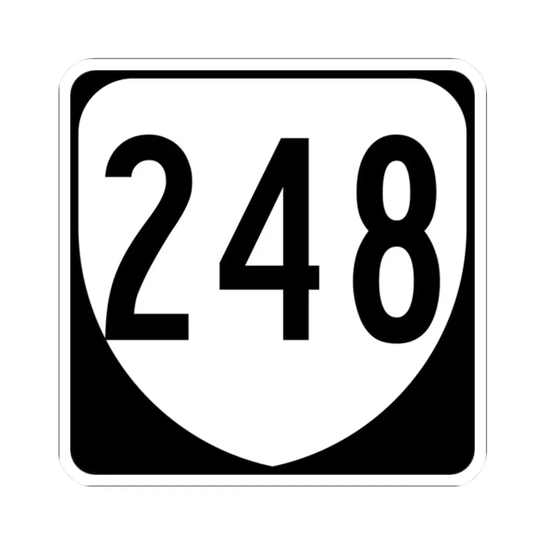 Virginia 248 1980 (Virginia) (Road Sign) STICKER Vinyl Kiss-Cut Decal 2 Inch White - The Sticker Space