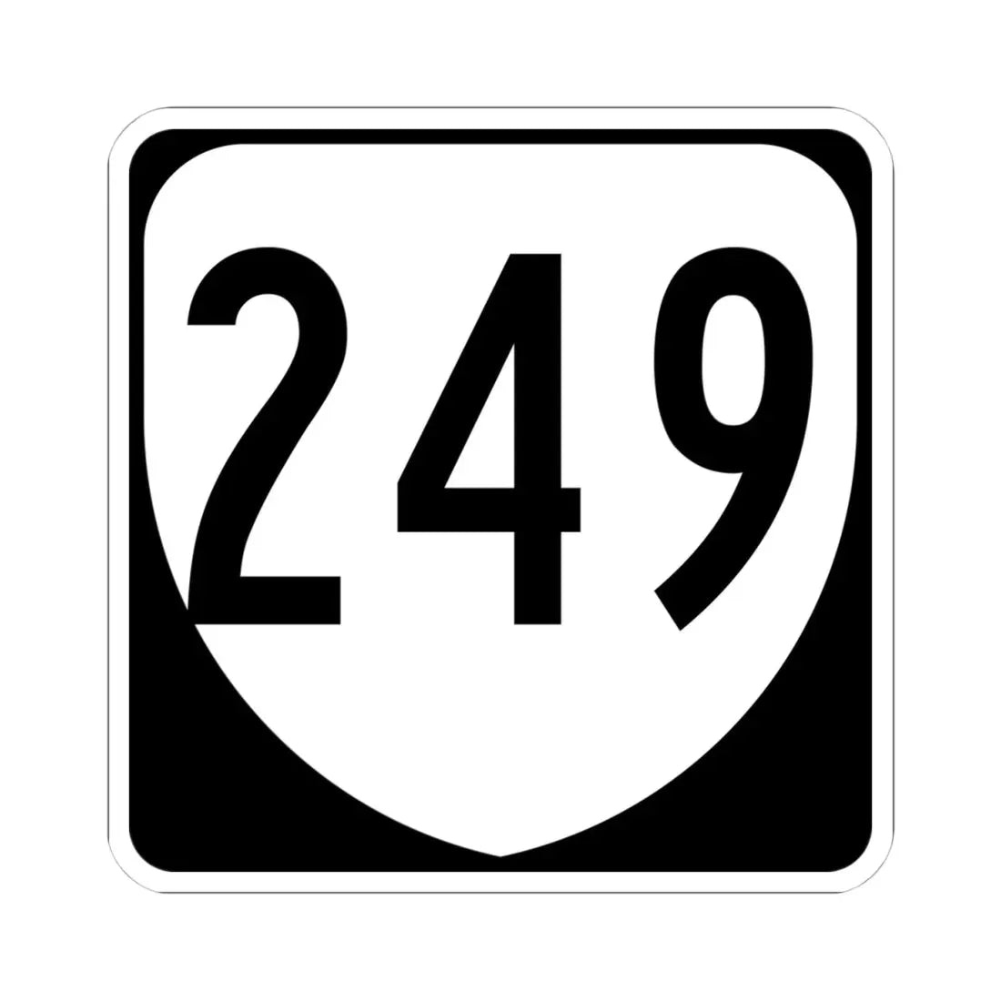 Virginia 249 1980 (Virginia) (Road Sign) STICKER Vinyl Kiss-Cut Decal 4 Inch White - The Sticker Space