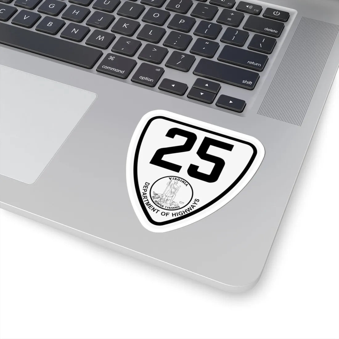 Virginia 25 1924 (Virginia) (Road Sign) STICKER Vinyl Kiss-Cut Decal - The Sticker Space