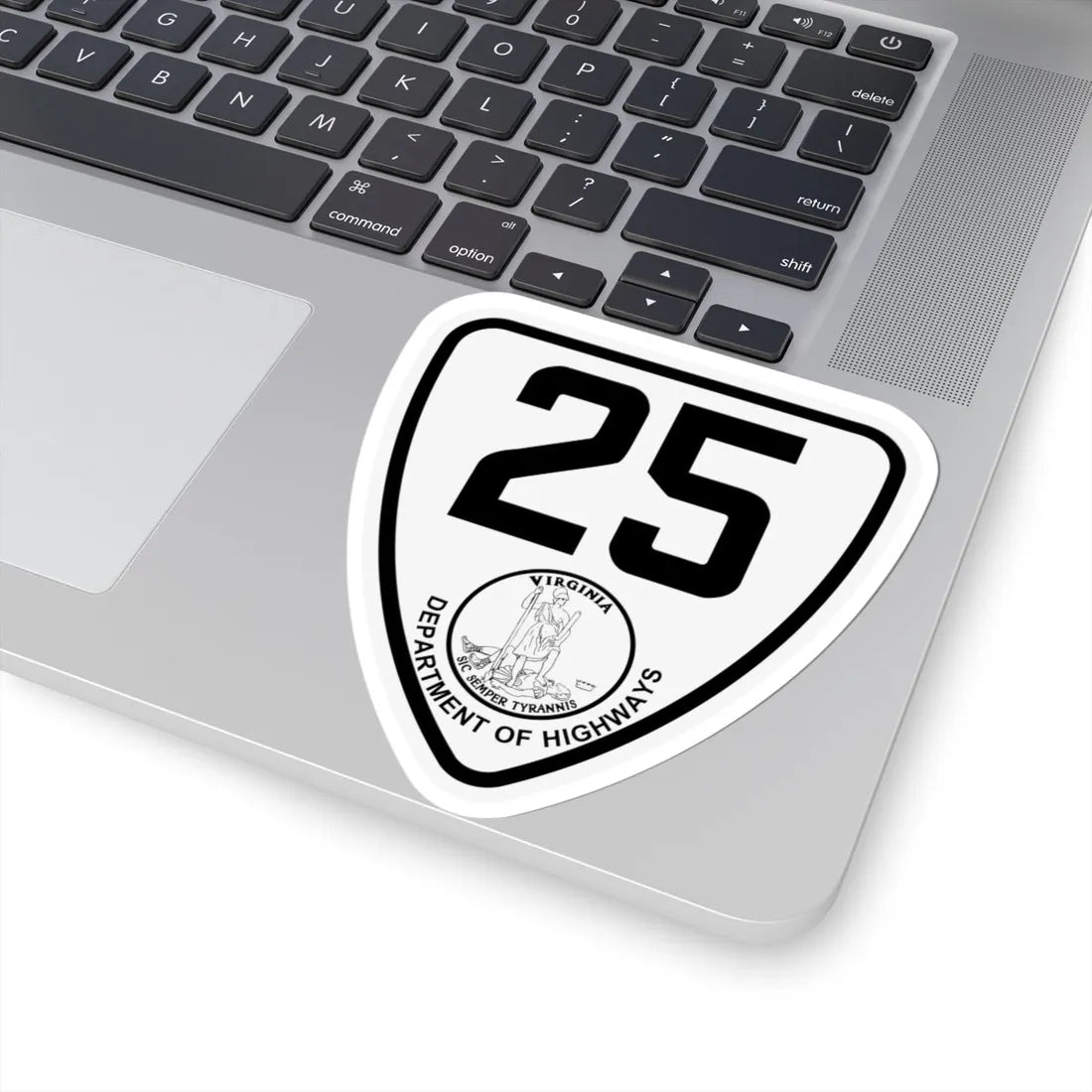 Virginia 25 1924 (Virginia) (Road Sign) STICKER Vinyl Kiss-Cut Decal - The Sticker Space