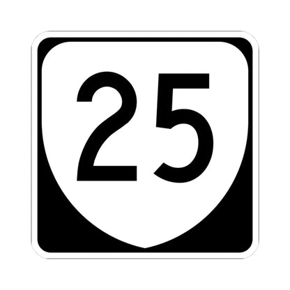 Virginia 25 (Virginia) (Road Sign) STICKER Vinyl Kiss-Cut Decal 3 Inch White - The Sticker Space