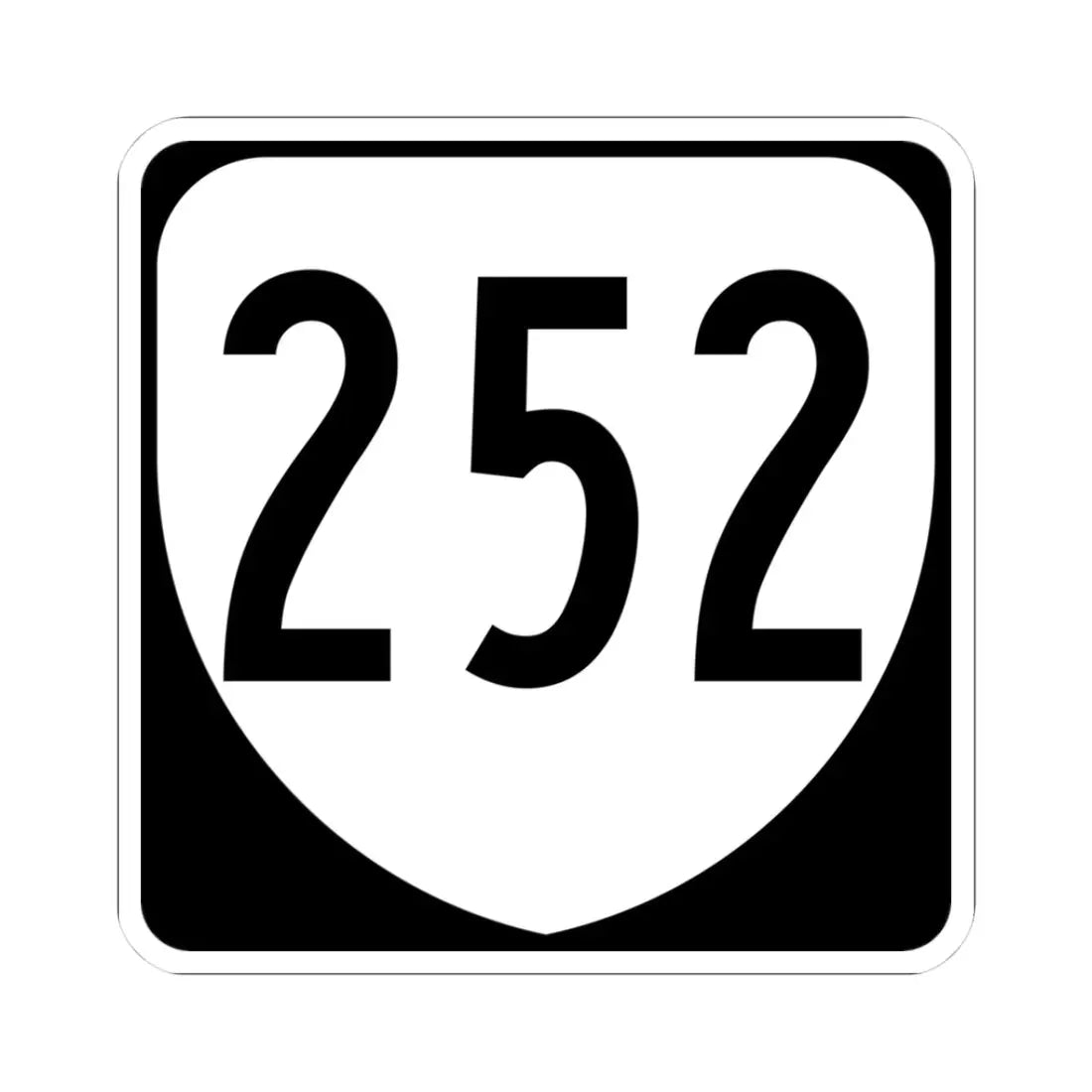 Virginia 252 1980 (Virginia) (Road Sign) STICKER Vinyl Kiss-Cut Decal 3 Inch White - The Sticker Space