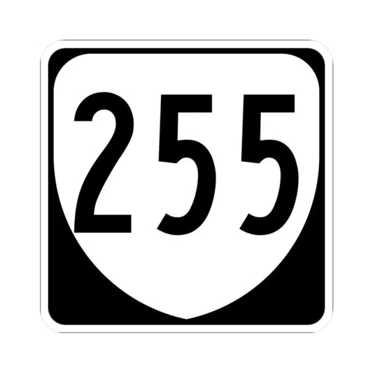 Virginia 255 1980 (Virginia) (Road Sign) STICKER Vinyl Kiss-Cut Decal 2 Inch White - The Sticker Space