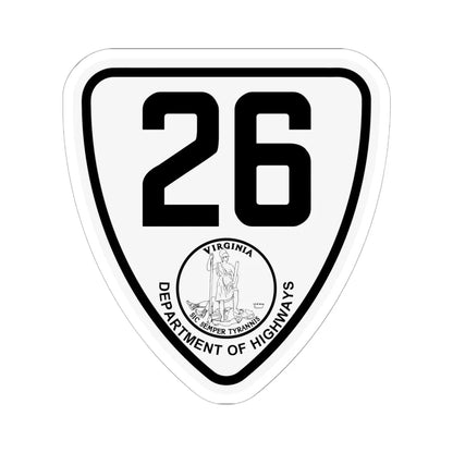 Virginia 26 1924 (Virginia) (Road Sign) STICKER Vinyl Kiss-Cut Decal 6 Inch White - The Sticker Space