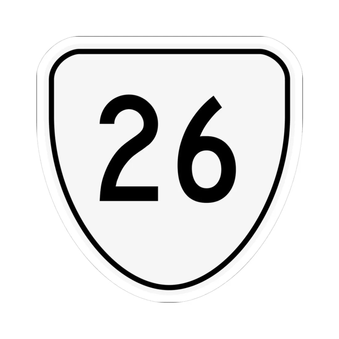 Virginia 26 1956 (Virginia) (Road Sign) STICKER Vinyl Kiss-Cut Decal 3 Inch White - The Sticker Space