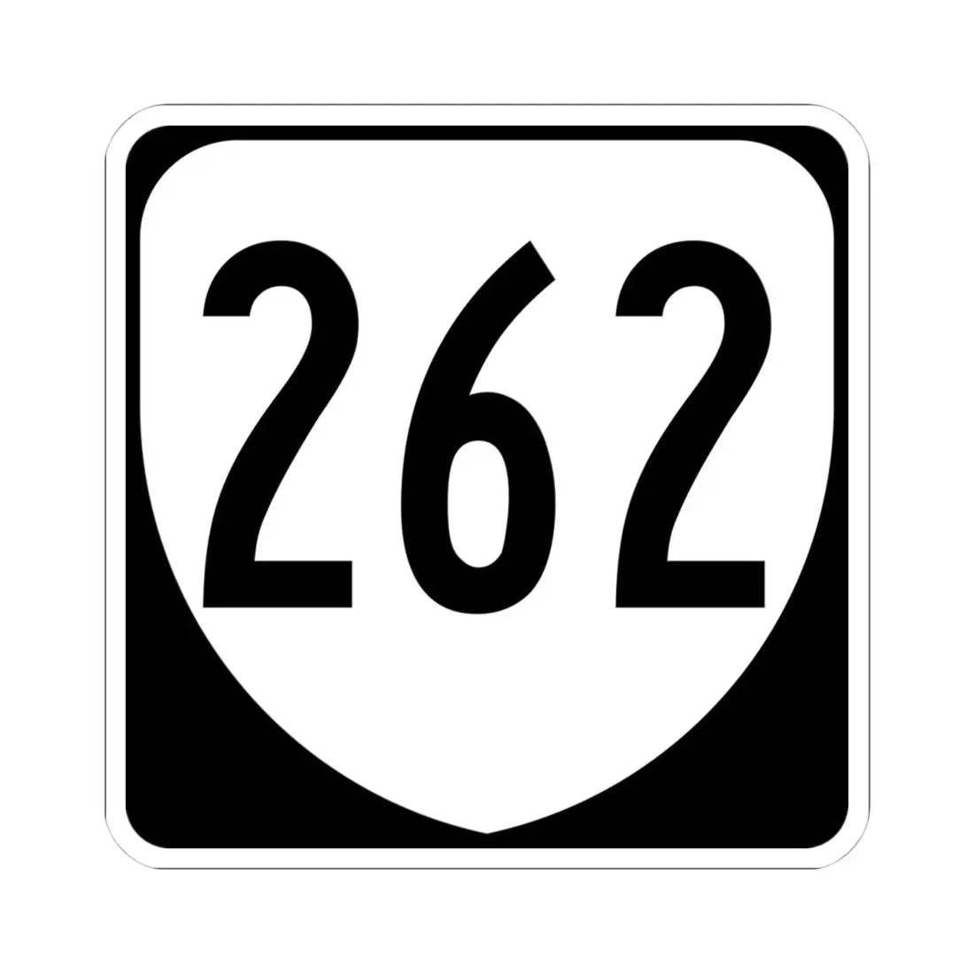 Virginia 262 1980 (Virginia) (Road Sign) STICKER Vinyl Kiss-Cut Decal 4 Inch White - The Sticker Space