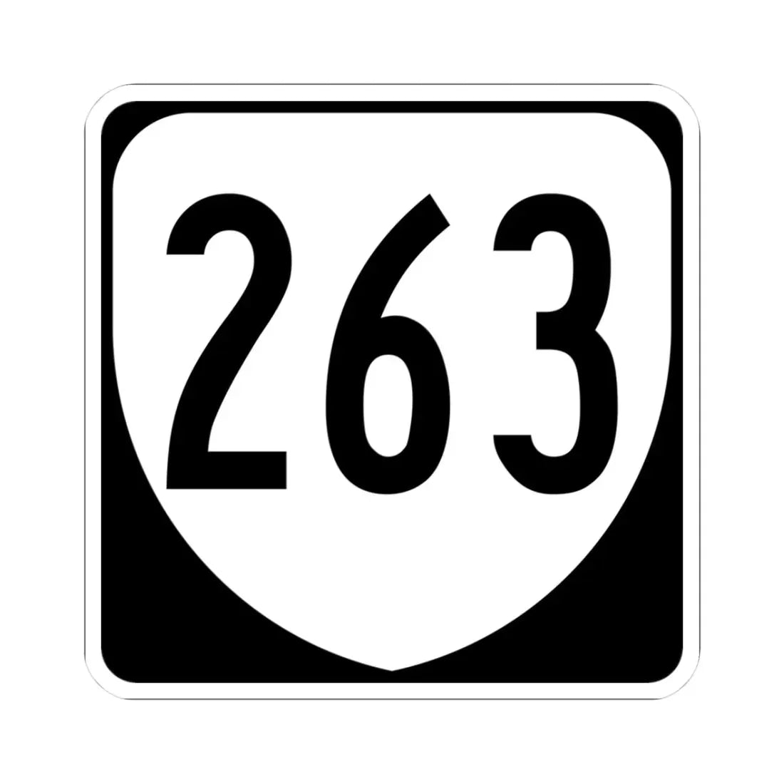 Virginia 263 1980 (Virginia) (Road Sign) STICKER Vinyl Kiss-Cut Decal 3 Inch White - The Sticker Space