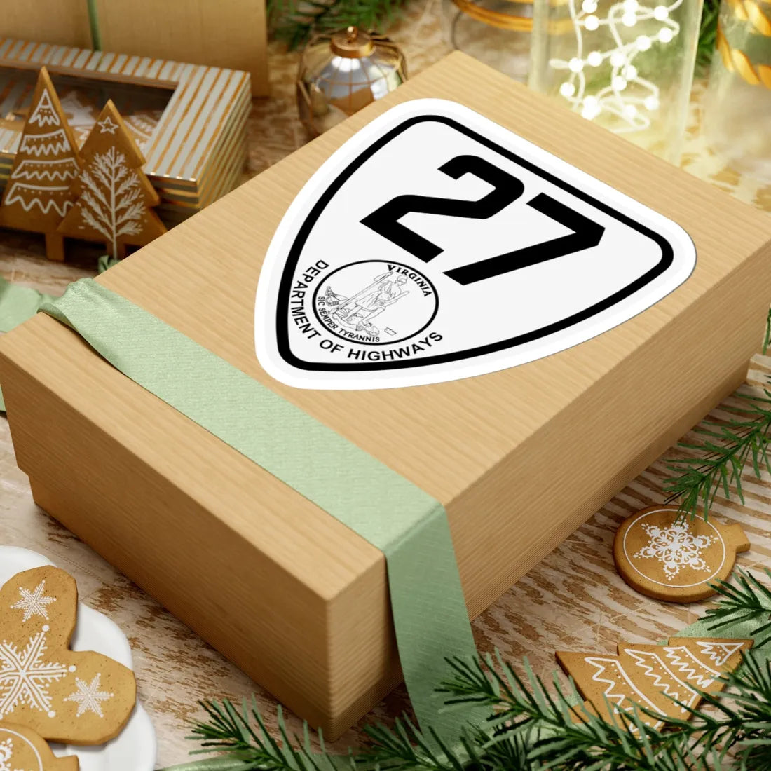 Virginia 27 1924 (Virginia) (Road Sign) STICKER Vinyl Kiss-Cut Decal - The Sticker Space