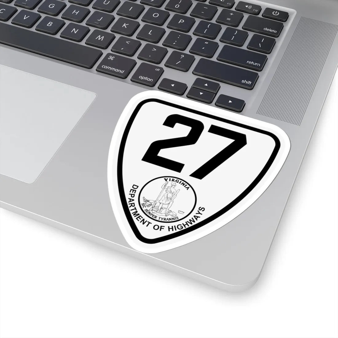 Virginia 27 1924 (Virginia) (Road Sign) STICKER Vinyl Kiss-Cut Decal - The Sticker Space