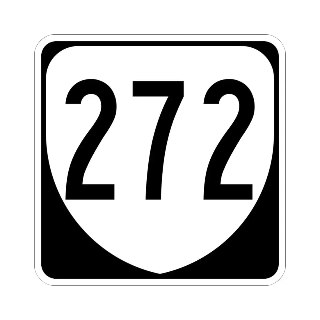 Virginia 272 1980 (Virginia) (Road Sign) STICKER Vinyl Kiss-Cut Decal 6 Inch White - The Sticker Space