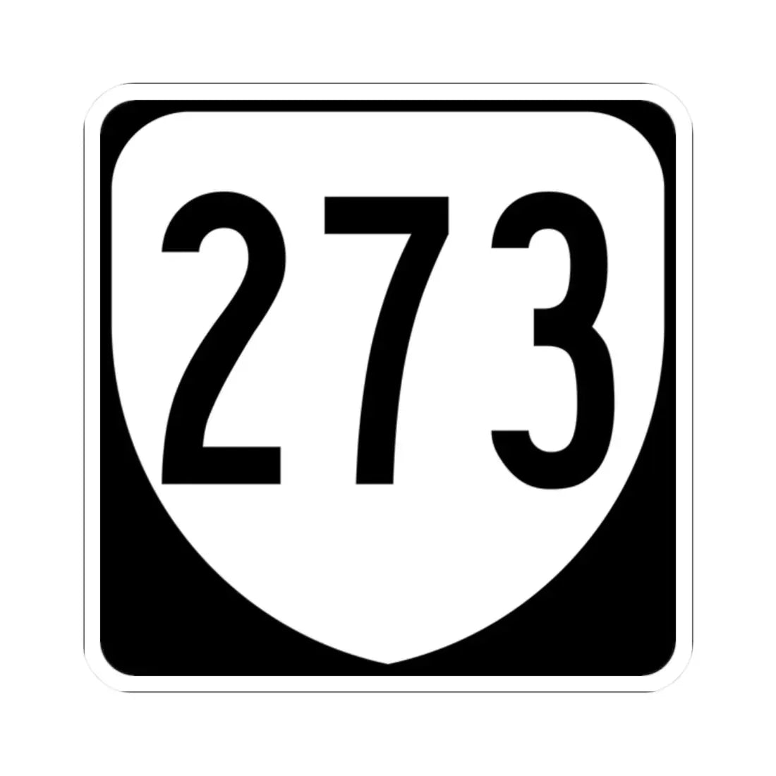 Virginia 273 1980 (Virginia) (Road Sign) STICKER Vinyl Kiss-Cut Decal 2 Inch White - The Sticker Space