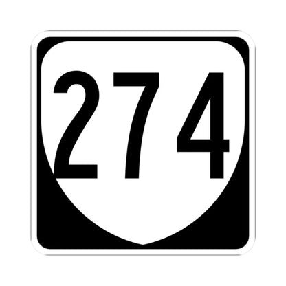 Virginia 274 1980 (Virginia) (Road Sign) STICKER Vinyl Kiss-Cut Decal 2 Inch White - The Sticker Space