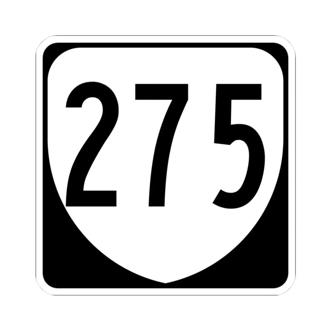 Virginia 275 1980 (Virginia) (Road Sign) STICKER Vinyl Kiss-Cut Decal 3 Inch White - The Sticker Space