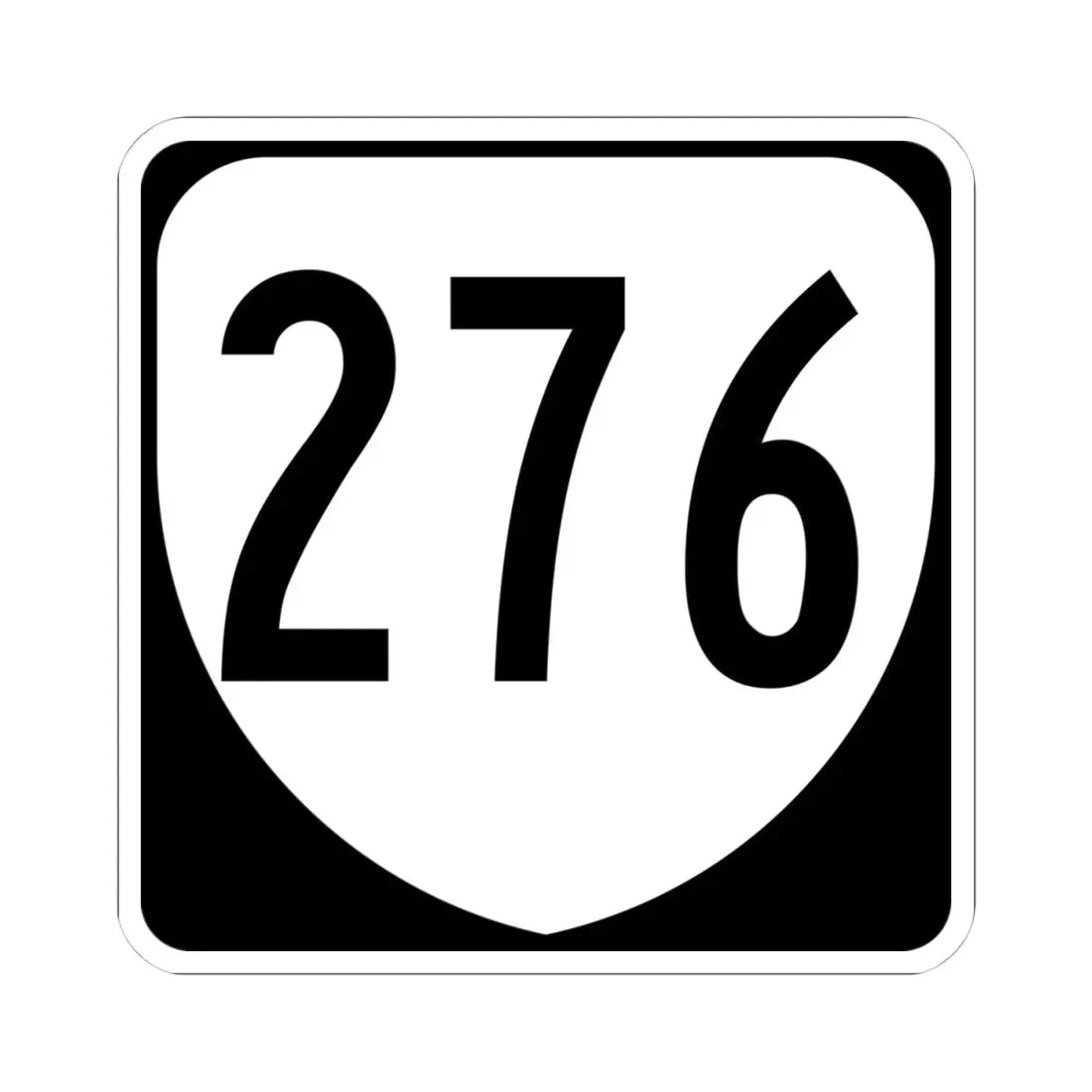 Virginia 276 1980 (Virginia) (Road Sign) STICKER Vinyl Kiss-Cut Decal 4 Inch White - The Sticker Space