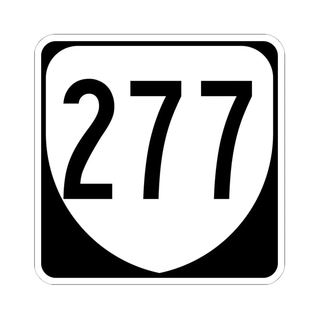 Virginia 277 1980 (Virginia) (Road Sign) STICKER Vinyl Kiss-Cut Decal 6 Inch White - The Sticker Space