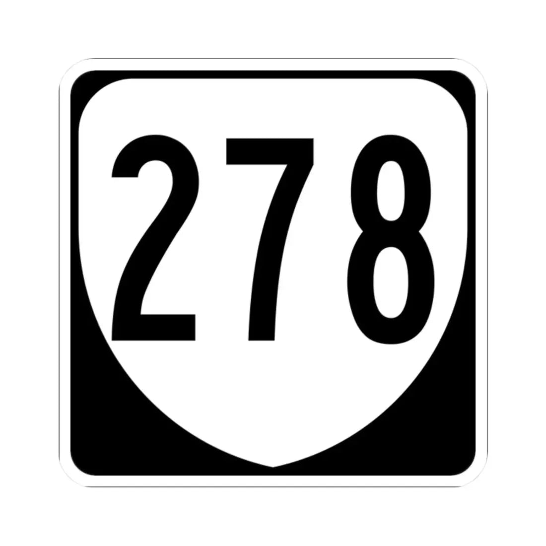 Virginia 278 1980 (Virginia) (Road Sign) STICKER Vinyl Kiss-Cut Decal 2 Inch White - The Sticker Space
