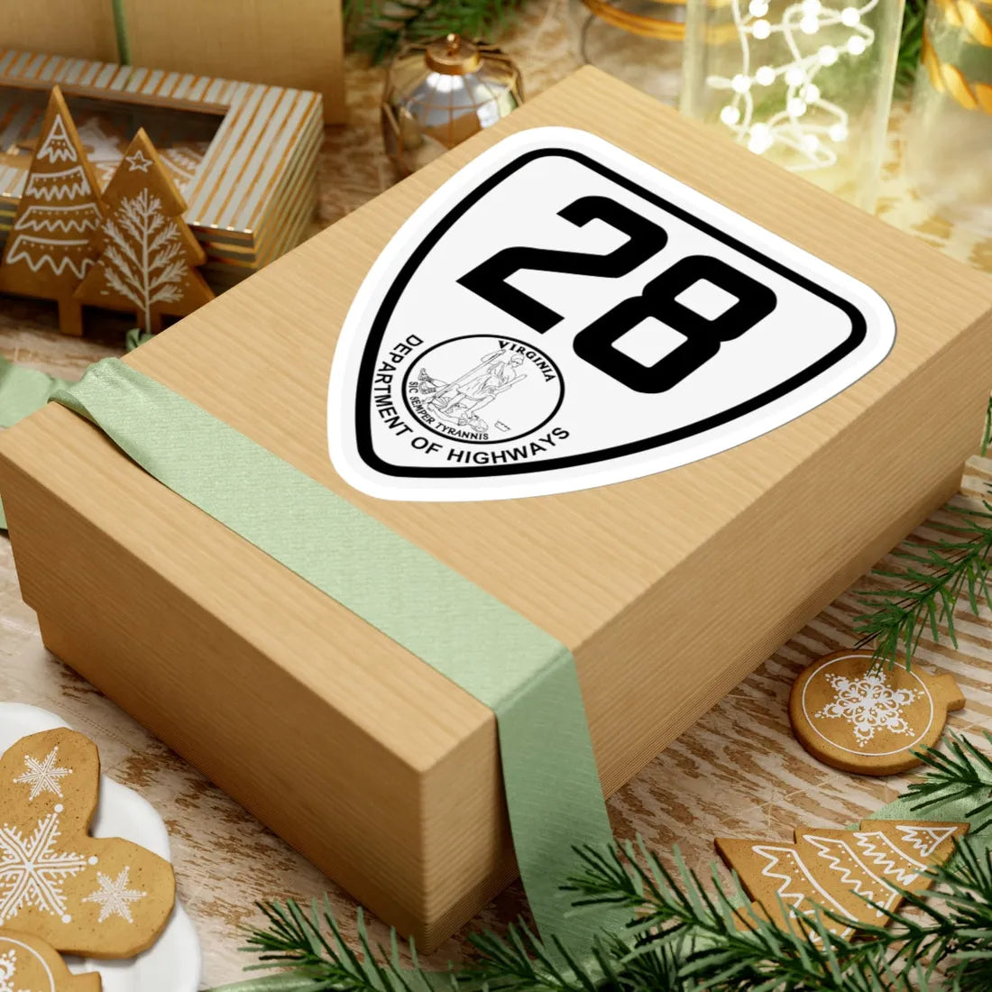 Virginia 28 1924 (Virginia) (Road Sign) STICKER Vinyl Kiss-Cut Decal - The Sticker Space