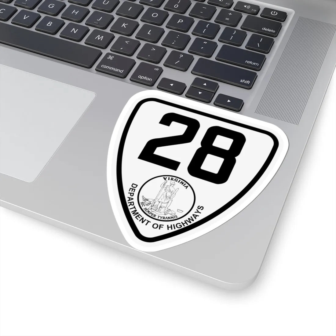 Virginia 28 1924 (Virginia) (Road Sign) STICKER Vinyl Kiss-Cut Decal - The Sticker Space