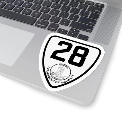 Virginia 28 1924 (Virginia) (Road Sign) STICKER Vinyl Kiss-Cut Decal - The Sticker Space