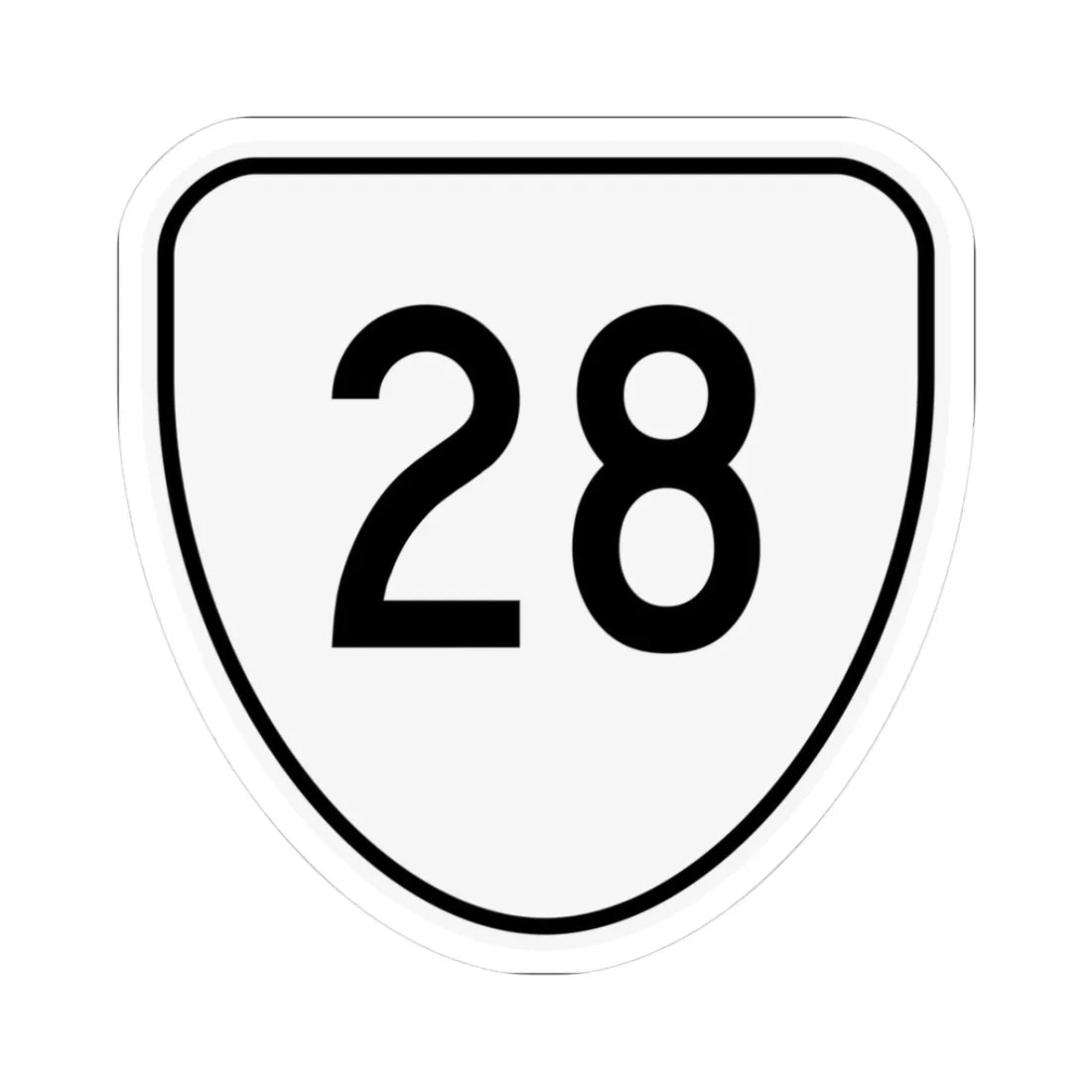 Virginia 28 1956 (Virginia) (Road Sign) STICKER Vinyl Kiss-Cut Decal 3 Inch White - The Sticker Space