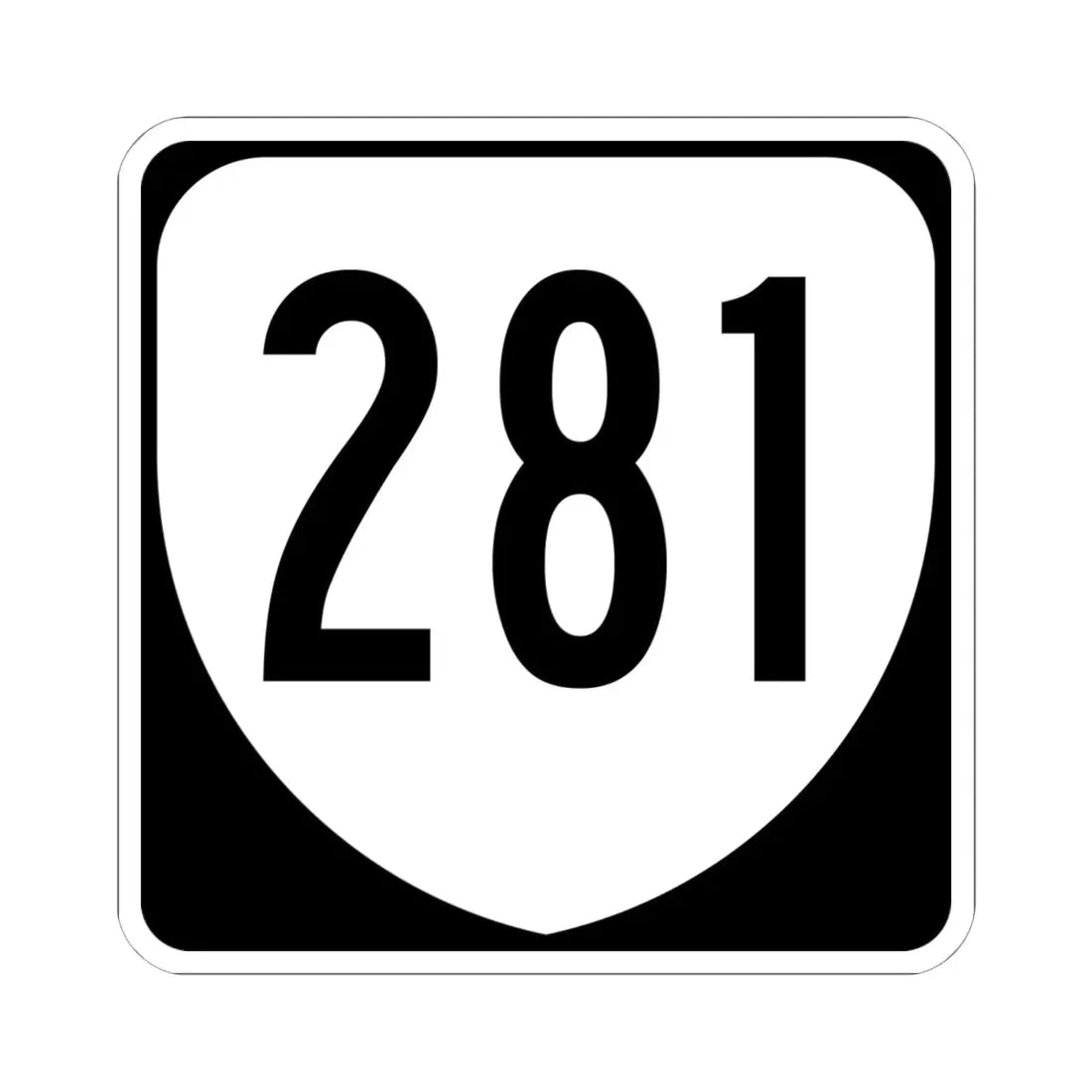 Virginia 281 1980 (Virginia) (Road Sign) STICKER Vinyl Kiss-Cut Decal 6 Inch White - The Sticker Space