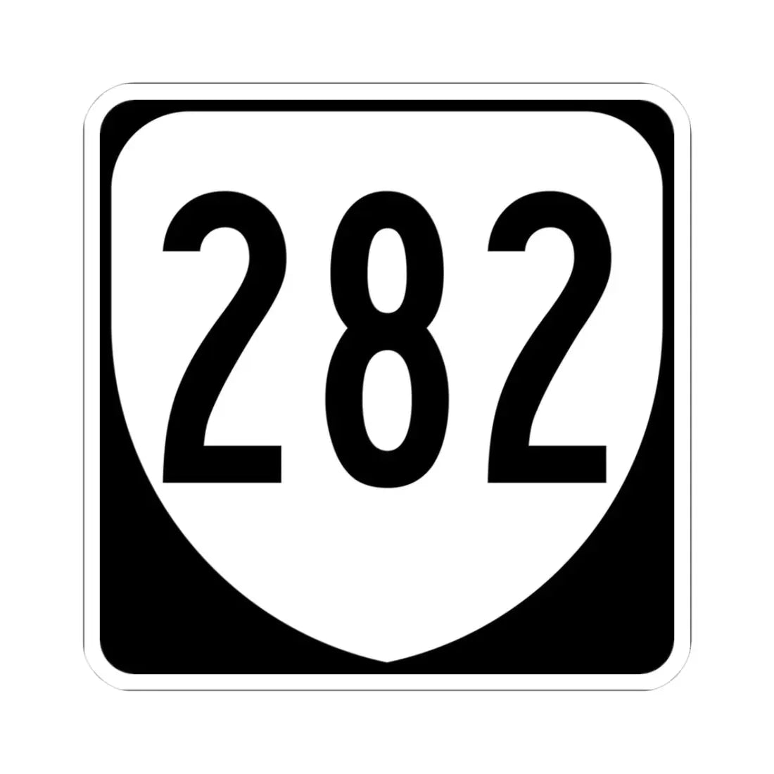 Virginia 282 1980 (Virginia) (Road Sign) STICKER Vinyl Kiss-Cut Decal 3 Inch White - The Sticker Space