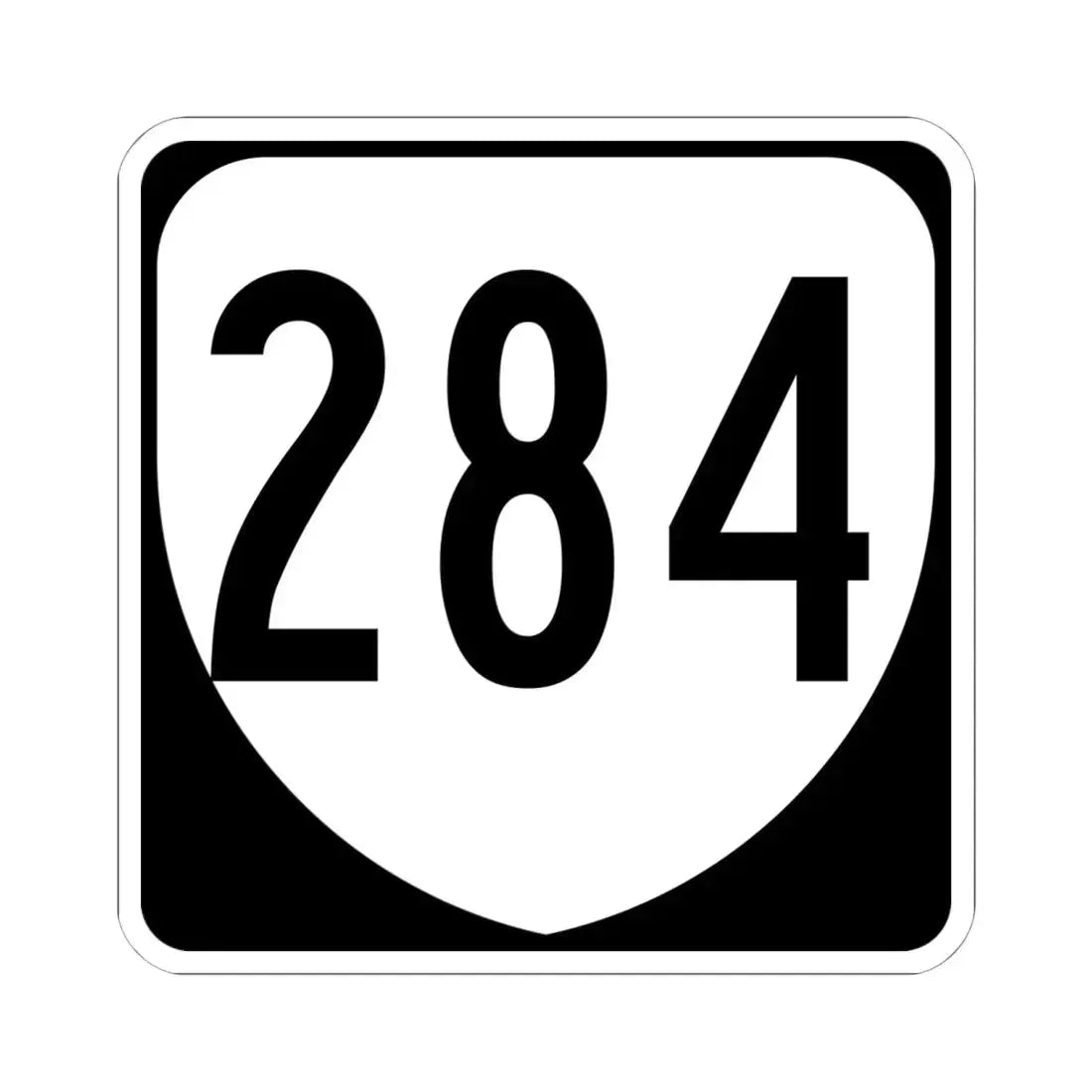 Virginia 284 1980 (Virginia) (Road Sign) STICKER Vinyl Kiss-Cut Decal - The Sticker Space