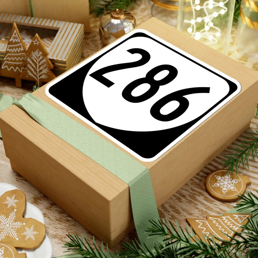 Virginia 286 1980 (Virginia) (Road Sign) STICKER Vinyl Kiss-Cut Decal - The Sticker Space