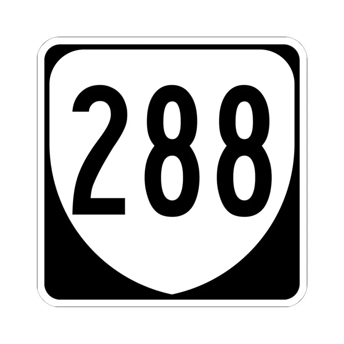 Virginia 288 1980 (Virginia) (Road Sign) STICKER Vinyl Kiss-Cut Decal 6 Inch White - The Sticker Space