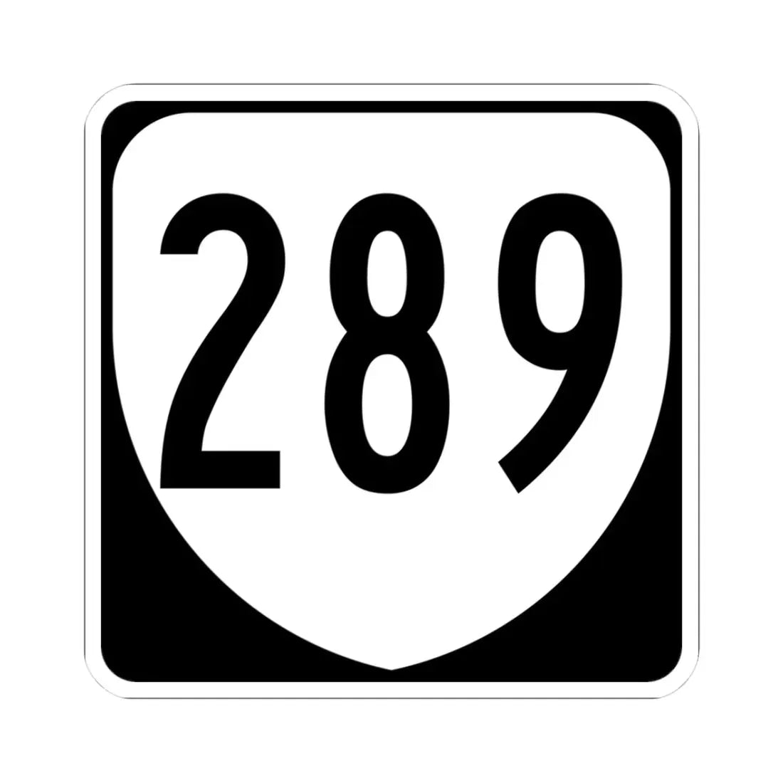 Virginia 289 1980 (Virginia) (Road Sign) STICKER Vinyl Kiss-Cut Decal 3 Inch White - The Sticker Space