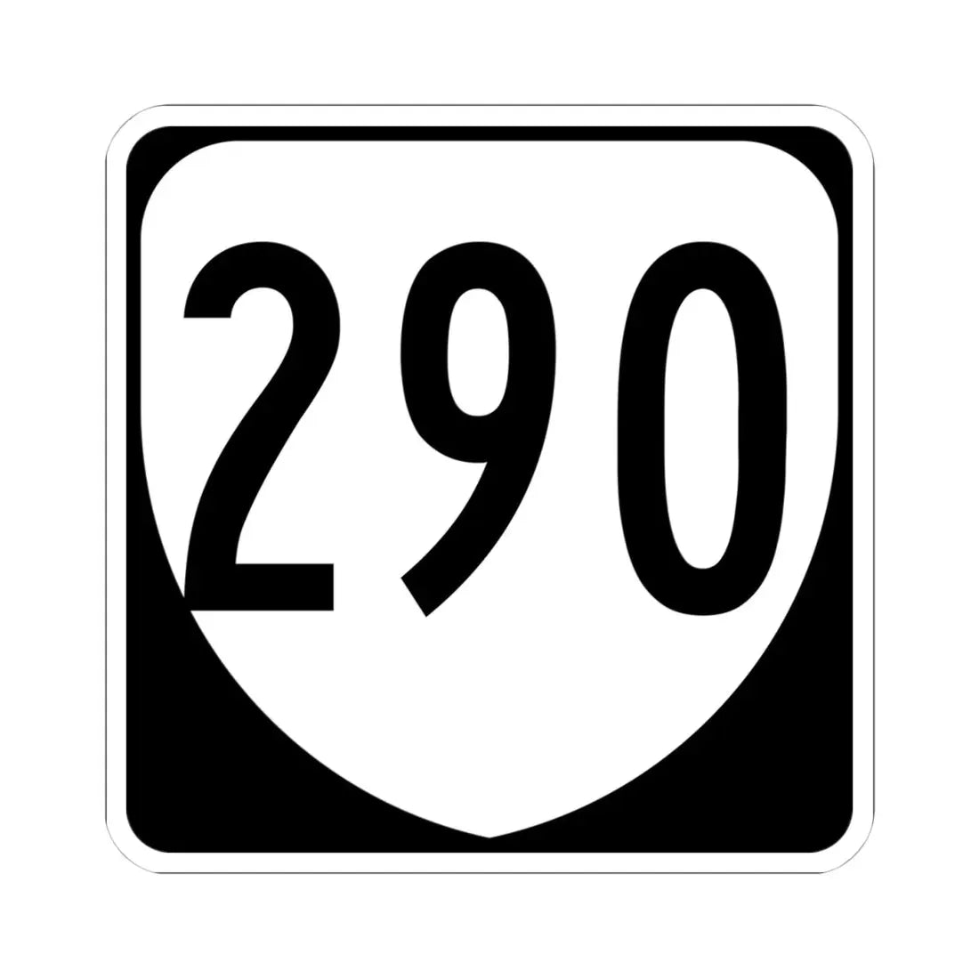 Virginia 290 1980 (Virginia) (Road Sign) STICKER Vinyl Kiss-Cut Decal 4 Inch White - The Sticker Space