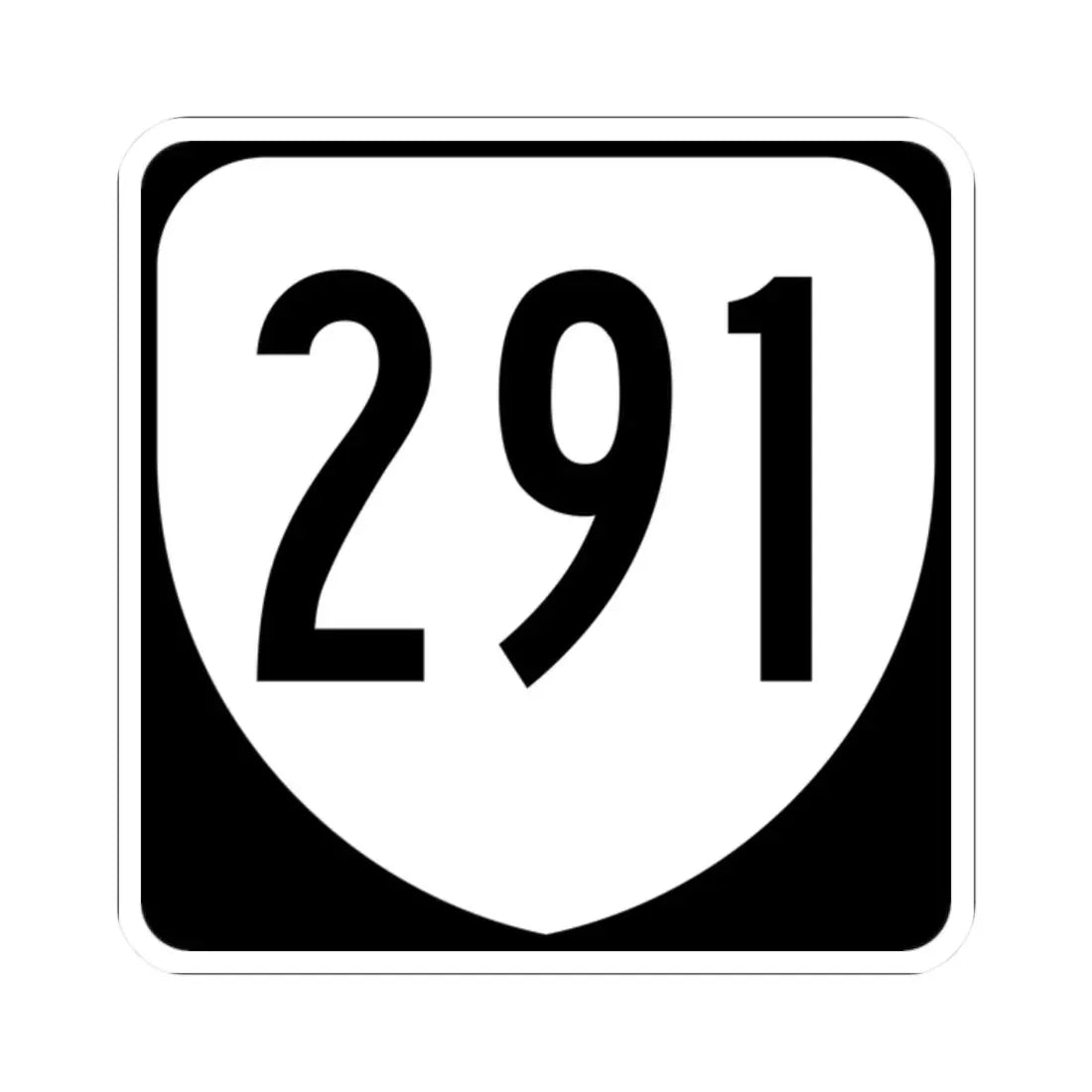 Virginia 291 1980 (Virginia) (Road Sign) STICKER Vinyl Kiss-Cut Decal 2 Inch White - The Sticker Space