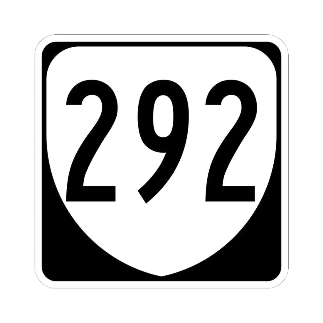 Virginia 292 1980 (Virginia) (Road Sign) STICKER Vinyl Kiss-Cut Decal 4 Inch White - The Sticker Space