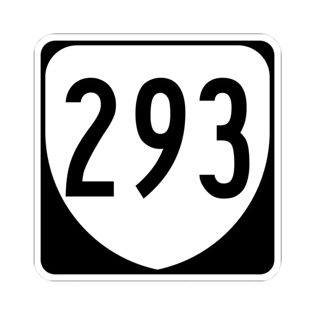 Virginia 293 1980 (Virginia) (Road Sign) STICKER Vinyl Kiss-Cut Decal 3 Inch White - The Sticker Space