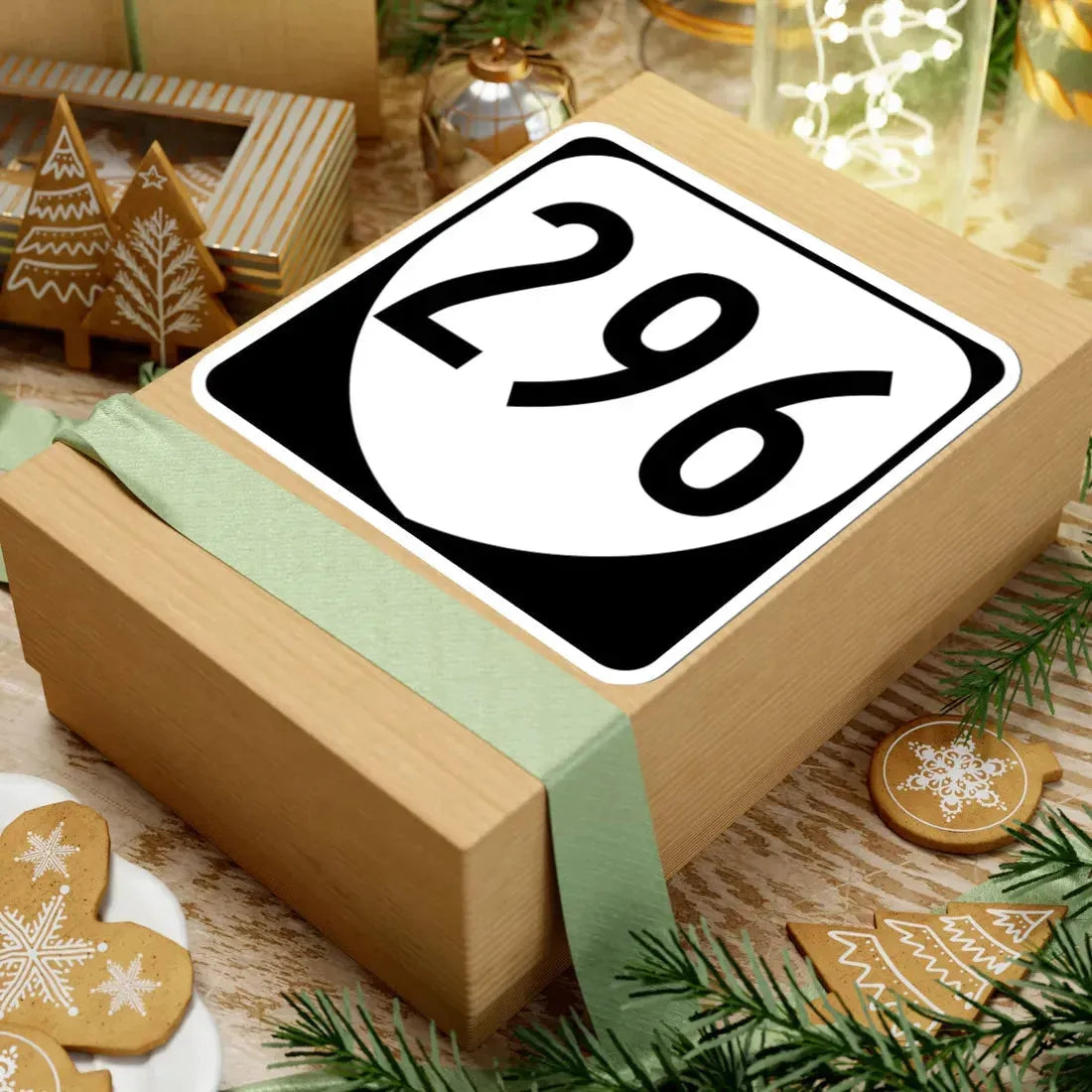 Virginia 296 1980 (Virginia) (Road Sign) STICKER Vinyl Kiss-Cut Decal - The Sticker Space