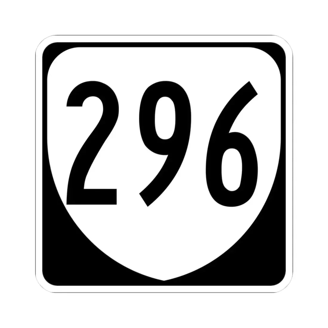 Virginia 296 1980 (Virginia) (Road Sign) STICKER Vinyl Kiss-Cut Decal - The Sticker Space