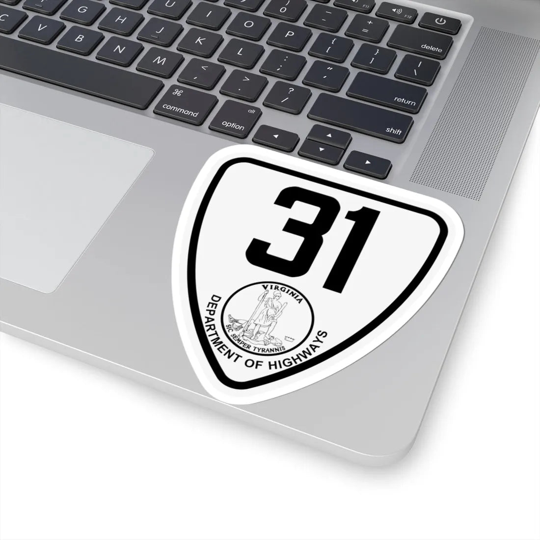 Virginia 31 1924 (Virginia) (Road Sign) STICKER Vinyl Kiss-Cut Decal - The Sticker Space