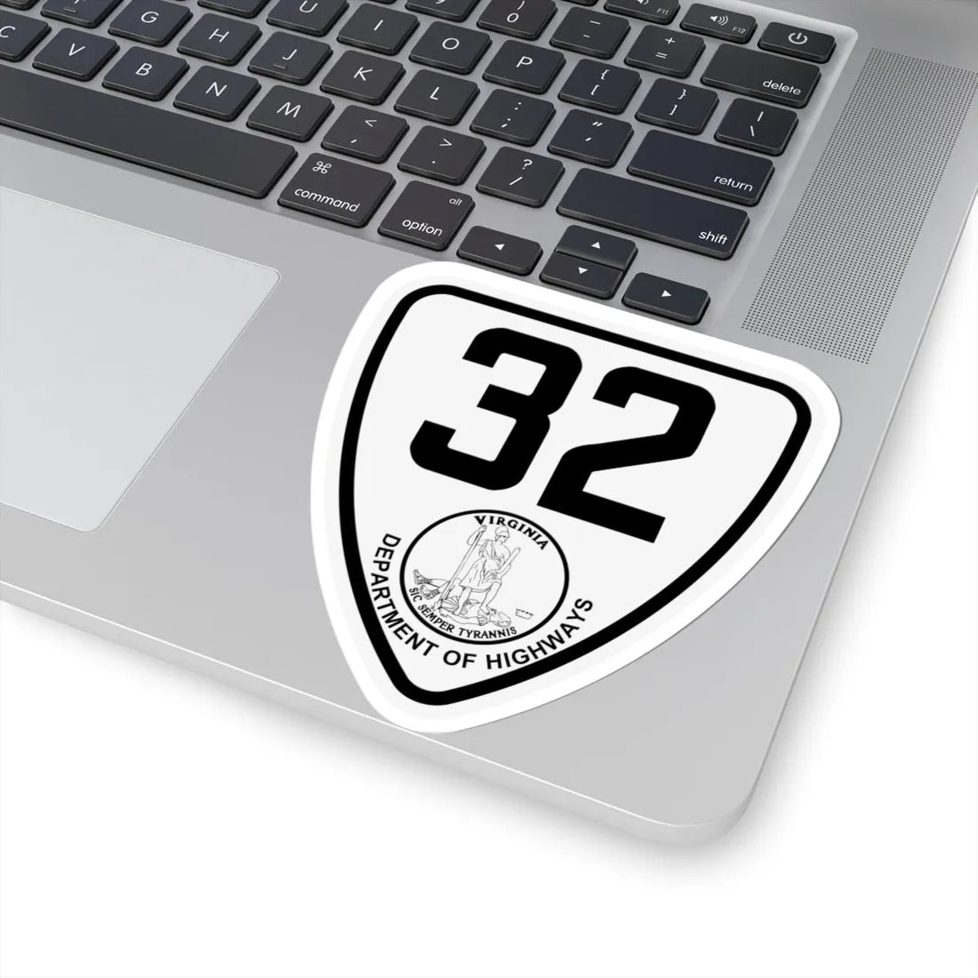 Virginia 32 1924 (Virginia) (Road Sign) STICKER Vinyl Kiss-Cut Decal - The Sticker Space