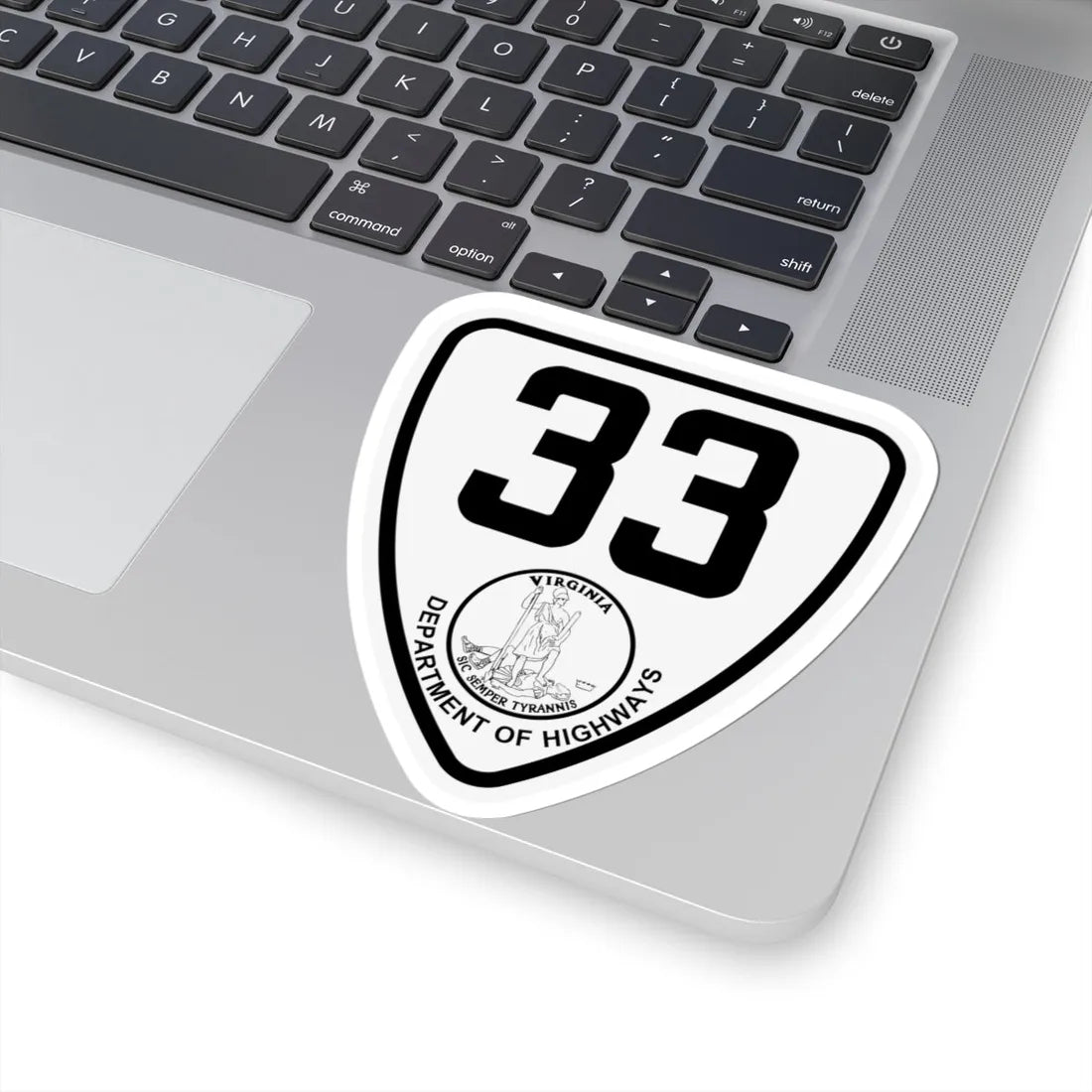 Virginia 33 1924 (Virginia) (Road Sign) STICKER Vinyl Kiss-Cut Decal - The Sticker Space