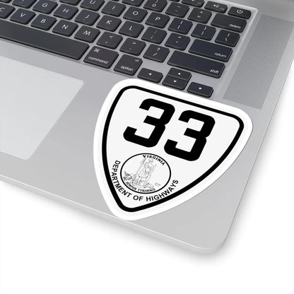 Virginia 33 1924 (Virginia) (Road Sign) STICKER Vinyl Kiss-Cut Decal - The Sticker Space