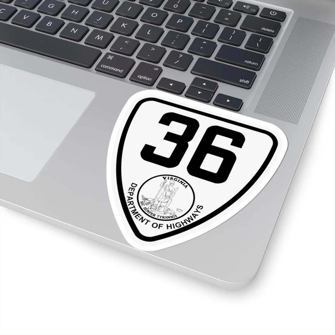 Virginia 36 1924 (Virginia) (Road Sign) STICKER Vinyl Kiss-Cut Decal - The Sticker Space