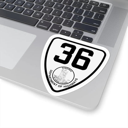 Virginia 36 1924 (Virginia) (Road Sign) STICKER Vinyl Kiss-Cut Decal - The Sticker Space