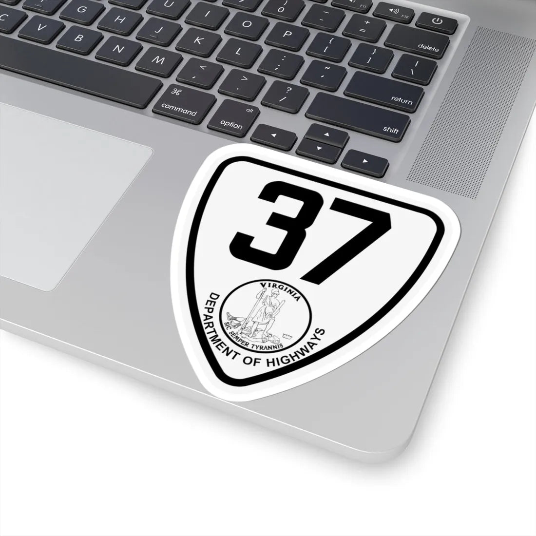 Virginia 37 1924 (Virginia) (Road Sign) STICKER Vinyl Kiss-Cut Decal - The Sticker Space