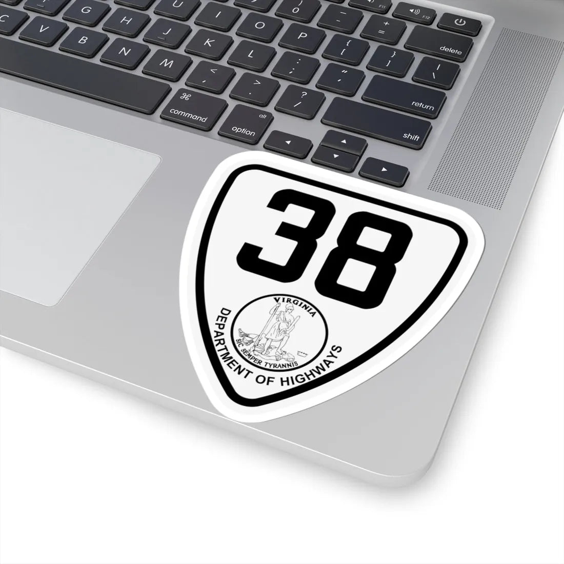 Virginia 38 1924 (Virginia) (Road Sign) STICKER Vinyl Kiss-Cut Decal - The Sticker Space