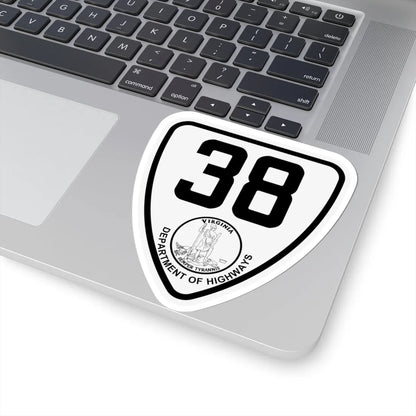 Virginia 38 1924 (Virginia) (Road Sign) STICKER Vinyl Kiss-Cut Decal - The Sticker Space