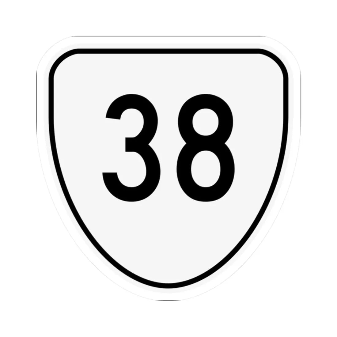 Virginia 38 1956 (Virginia) (Road Sign) STICKER Vinyl Kiss-Cut Decal 2 Inch White - The Sticker Space