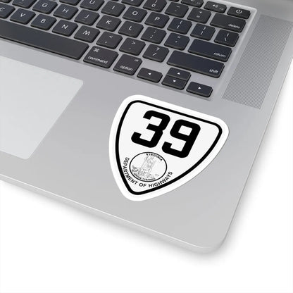Virginia 39 1924 (Virginia) (Road Sign) STICKER Vinyl Kiss-Cut Decal - The Sticker Space
