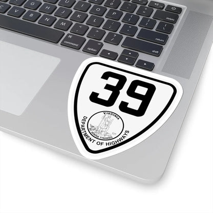Virginia 39 1924 (Virginia) (Road Sign) STICKER Vinyl Kiss-Cut Decal - The Sticker Space
