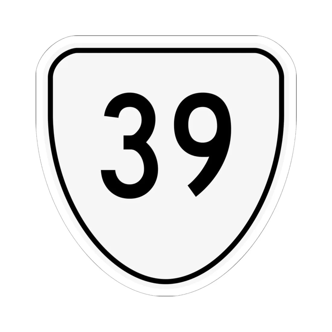 Virginia 39 1956 (Virginia) (Road Sign) STICKER Vinyl Kiss-Cut Decal 6 Inch White - The Sticker Space